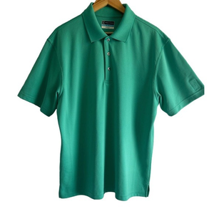 PGA Tour Size‎ Large Airflux Polo Shirt Teal Blue Logo